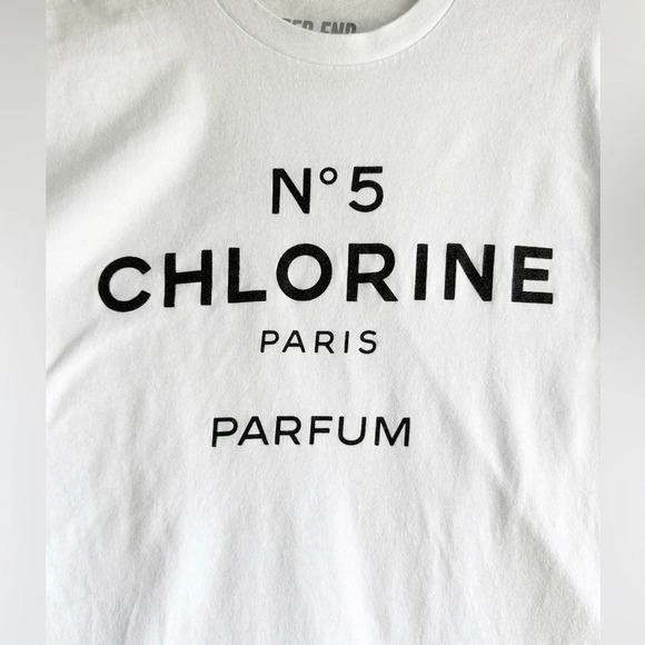 Deep End T Shirt Swimmers Chlorine N 5 White Swim XS Club Swim Year Round Swim - Picture 2 of 4